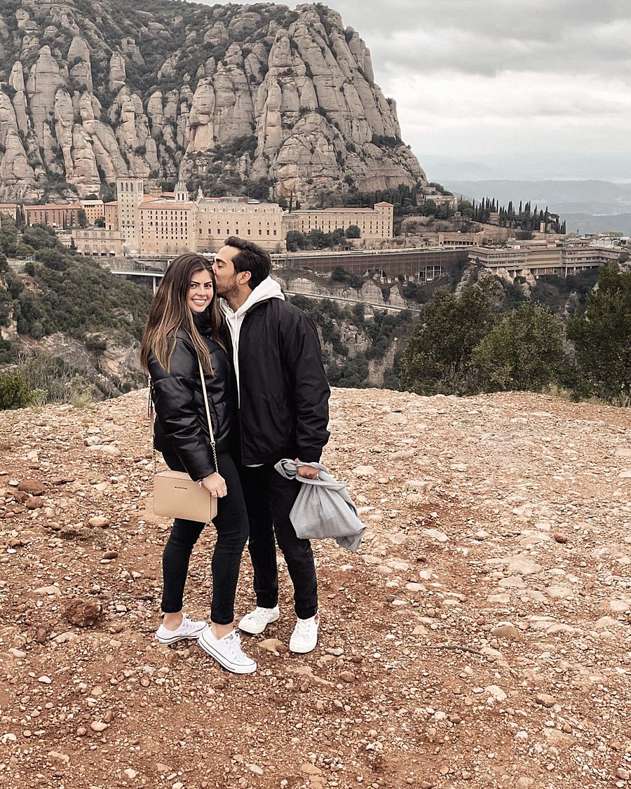 Pao y Alonso en Montserrat